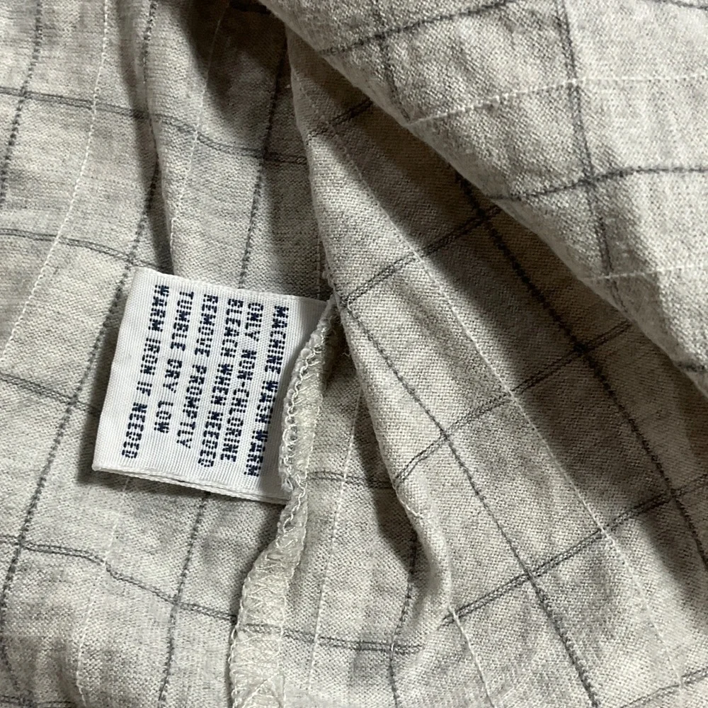 Polo Ralph Lauren Polo Shirt Mens Large Gray Windowpane Check Cotton Preppy